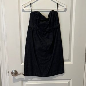 Gap mini denim strapless dress